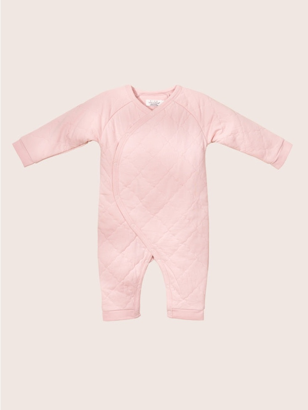 Rise Little Earthling Quilted Wrap Pink Baby One-Piece Romper